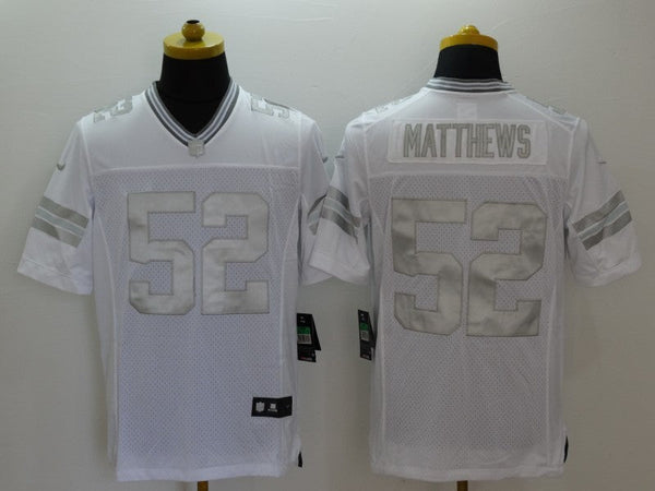 Men's Green Bay Packers Clay Matthews #52 White Game Jersey