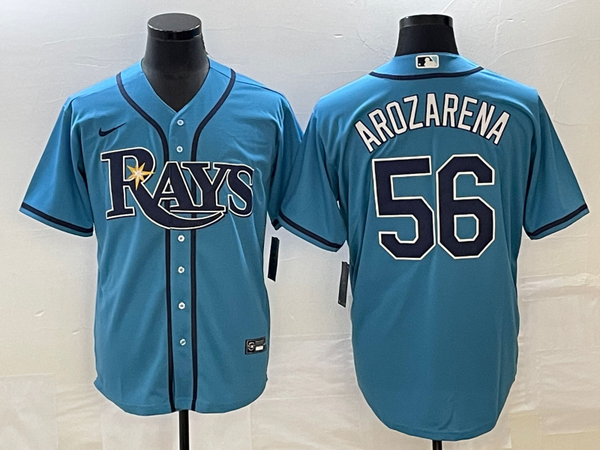 Men's Tampa Bay Rays Randy Arozarena #56 Blue Replica Player Jersey