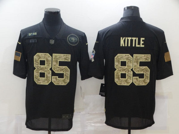 Men's San Francisco 49ers #85 George Kittle Black Alternate Game Player Jersey