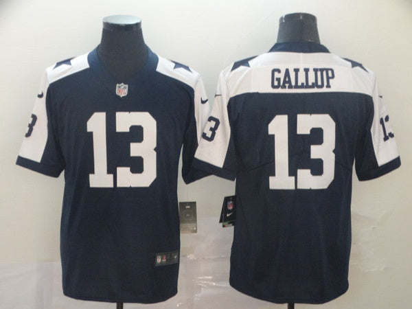 Men's Dallas Cowboys Michael Gallup #13 Navy Game Jersey