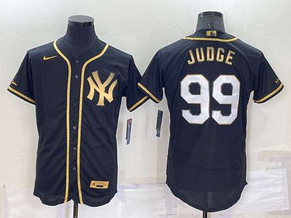 Men's New York Yankees Aaron Judge #99 Black Fashion Stitched Jersey