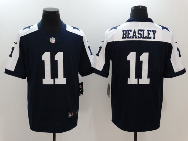 Men's Dallas Cowboys Cole Beasley #11 Navy Game Jersey