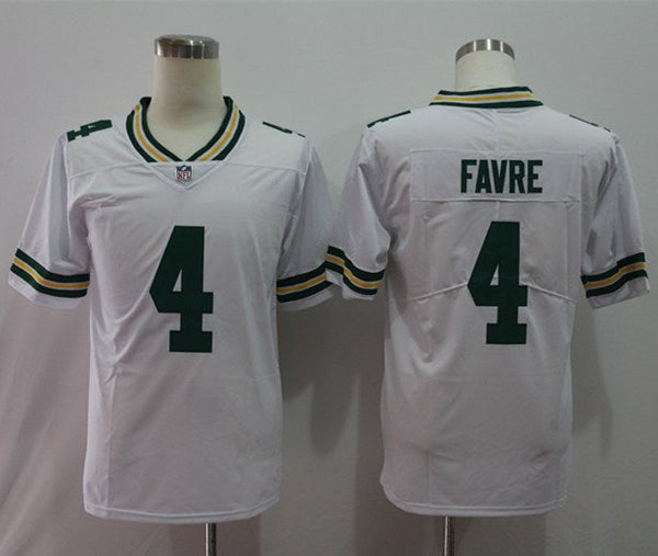 Men's Green Bay Packers Brett Favre #4 White Game Player Jersey