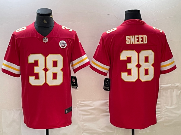 Men's Kansas City Chiefs L'Jarius Sneed #38 Red Game Jersey