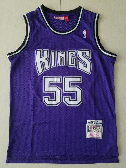 Men's Sacramento Kings Jason Williams Purple Hardwood Classics Swingman Jersey