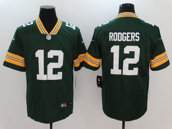 Green Bay Packers #12 Aaron Rodgers Home Game Jersey Men's Size