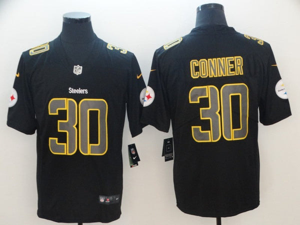 Men's Pittsburgh Steelers James Conner #30 Black Game Player Jersey