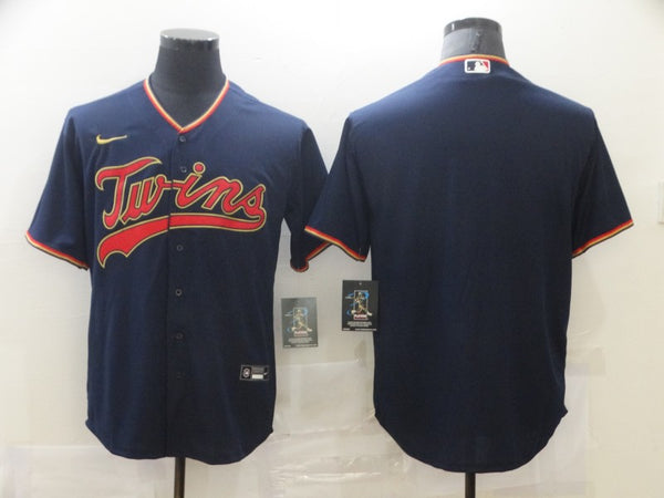 Men's Minnesota Twins Navy Replica Player Blank Jersey