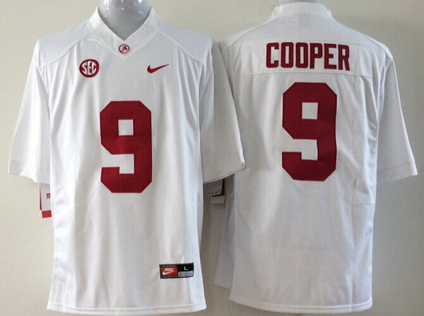 Men's Alabama Crimson Tide Amari Cooper #9 White Player Game Jersey