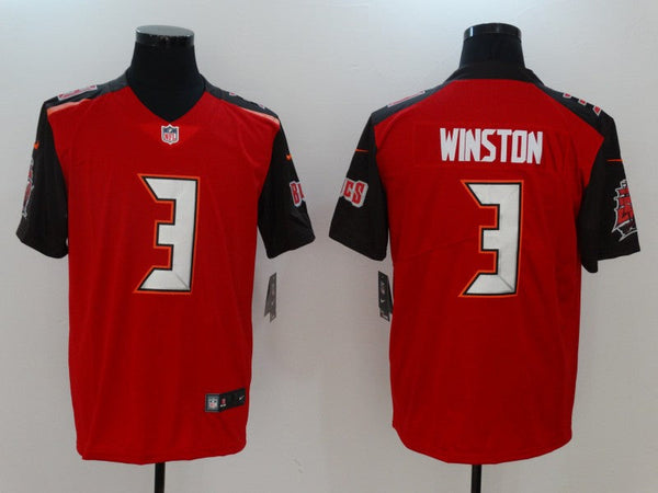 Men's Tampa Bay Buccaneers Jameis Winston #3 Red Team Game Jersey